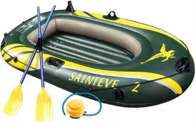 2 Person Inflatable Boat - Thicken Raft Kayak Assault Rubber Boats,Wear-Resisting Hovercraft Dinghies for Fishing,Entertainment 5 Kayak Water Sports