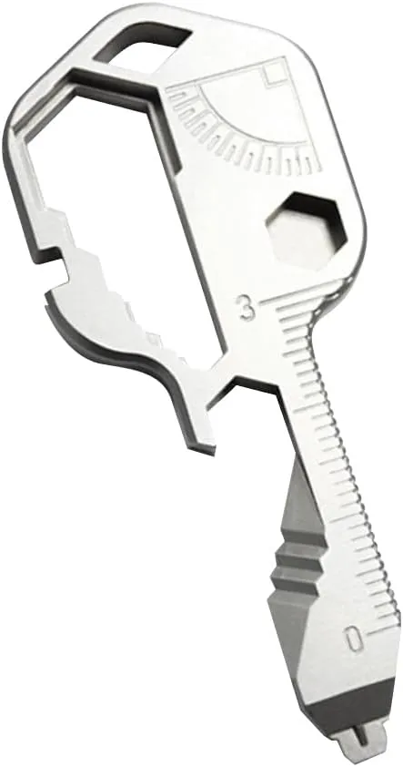 24-in-1 Multi-Tool Key - Portable Outdoor EDC Tool with Screwdriver, Wrench, Bottle Opener, and Keychain Attachment