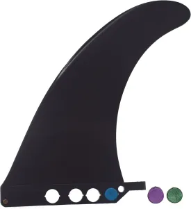 9" Fin Kumano Ai screw less, no screw required, tool free for US box longboard and SUP (Black, Hard, for Regular Boards)
