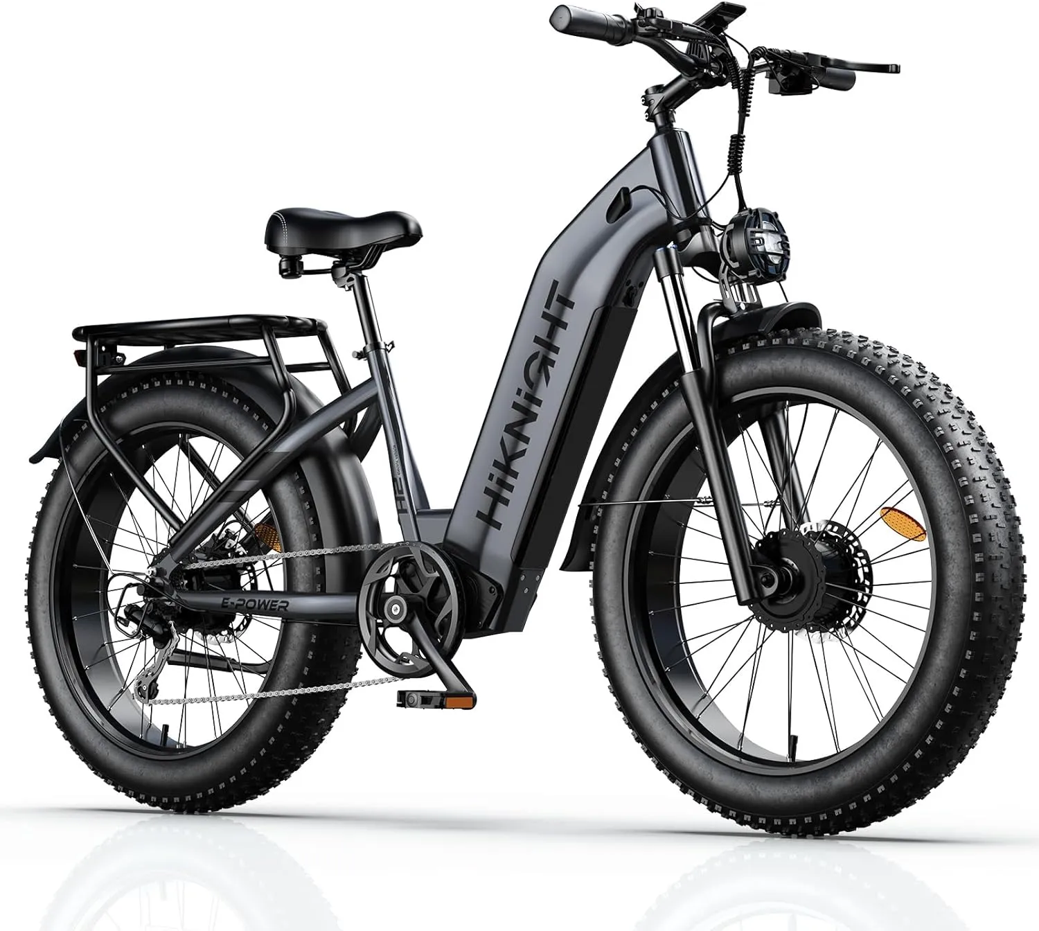 Dual Motor Electric Bike for Adults, 1600W/3000W Peak 52V 20AH Battery E Bike 26" x 4.0" Fat Tire Electric Mountain Bike Step-Thru Electric Bicycle for Women/Men, Up to 38MPH, Dual Hydraulic Brake