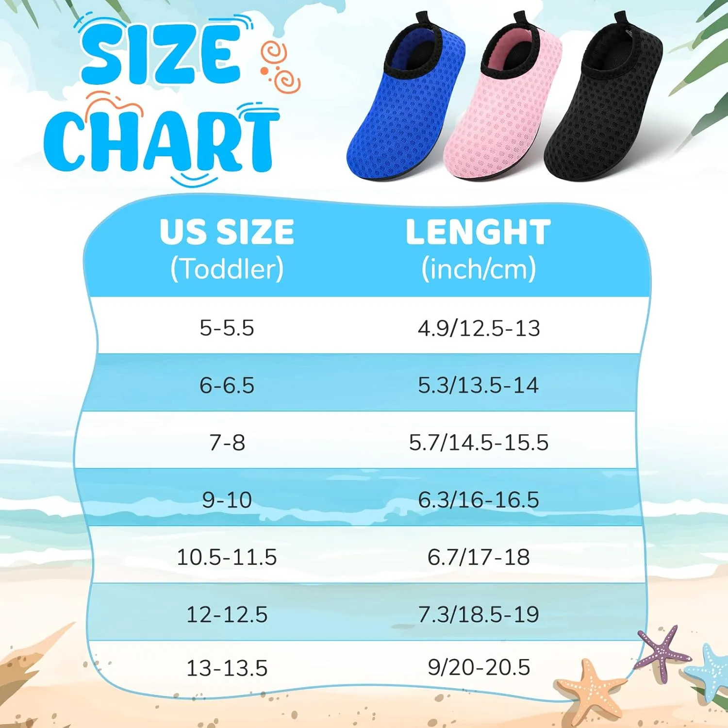 Kids Boys Girls Swim Water Shoes, Toddler Kids Swim Water Shoes Non-Slip Quick Dry Beach Shoes,Barefoot Sports Shoes Aqua Socks for Beach Outdoor Sports