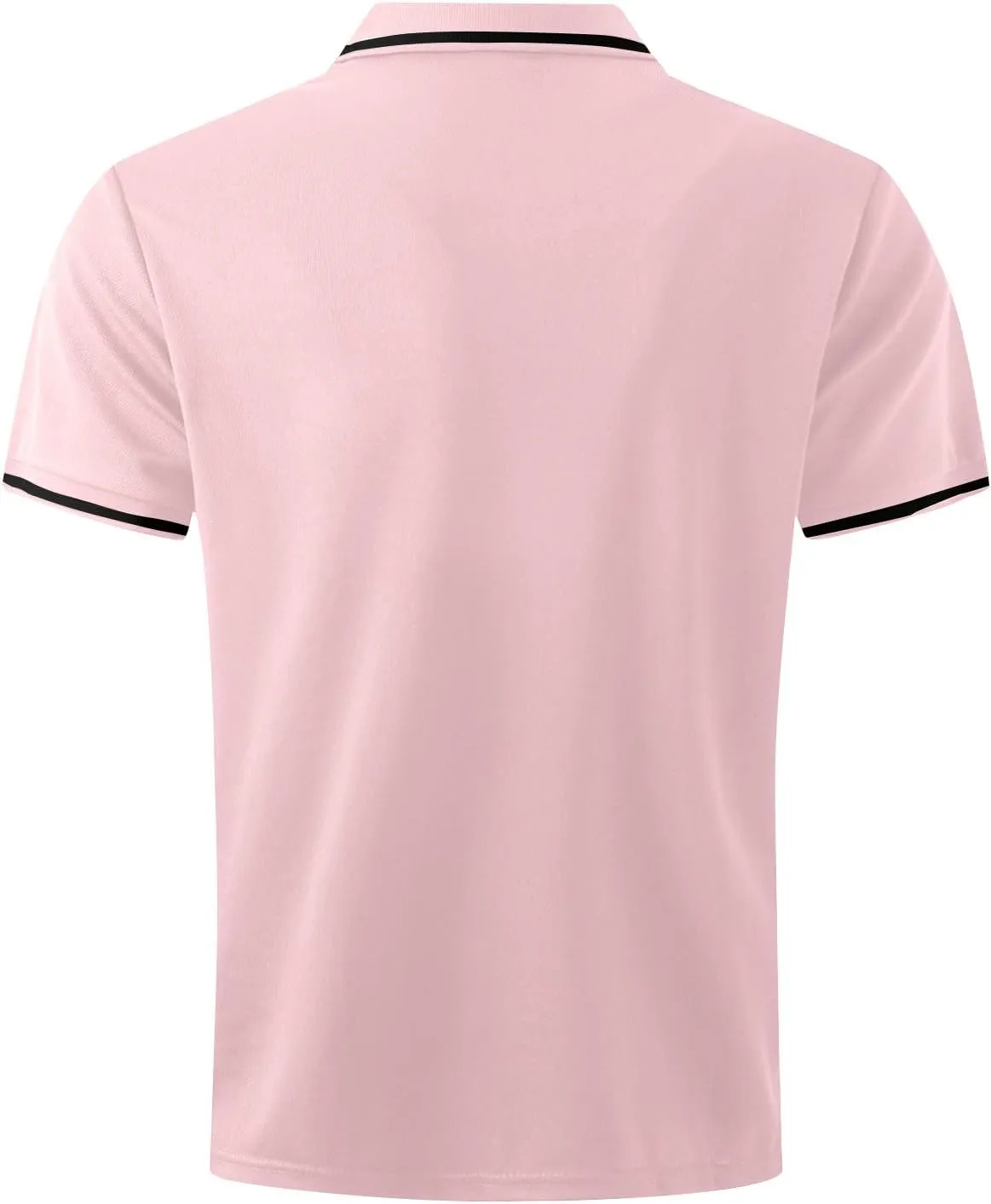 KUIOLYPOER Mens Polo Shirts Casual Solid Short Sleeve Collared Shirt Loose Athletic Golf Shirt Men's Button Down Work Shirt