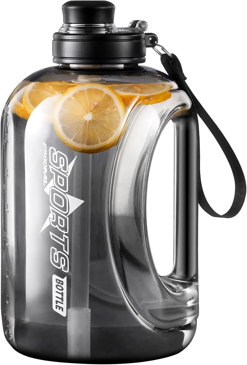 Large 95 OZ Water Bottle with Straw, Portable Handle, BPA Free, Eco-Friendly, Perfect for Sports and Fitness