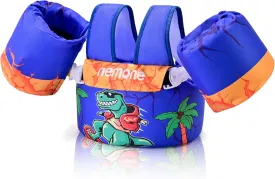Nemone Toddler Swim Vest for 22-70 lbs Kids Floaties Swim Jacket with Arm Water Wings for Girls Boys 1 2 3 4 5 6 7 Years Old Beach Pool 20 30 40 50 60 66 Pounds Puddle Jumper