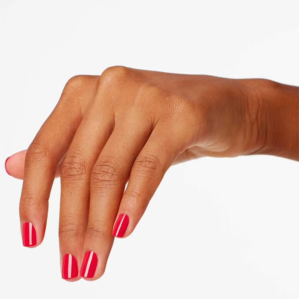 OPI Nail Lacquer Nail Polish | Opaque Light Red Crme Chip Resistant Nail Polish | Vegan, Fast Drying, Streak Free