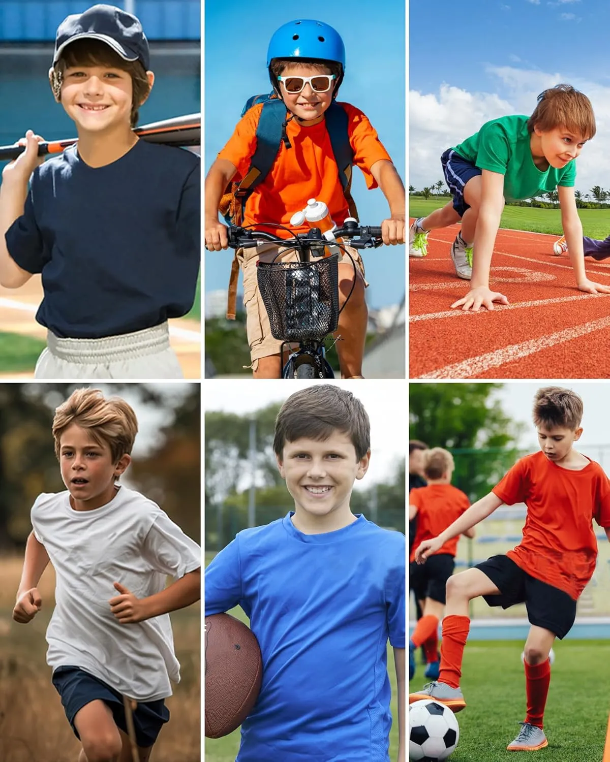 QBK 2T to Youth Neon Shirt Kids UPF 50  Dry Fit Athletic Short Sleeve T Shirts for Boys and Girls