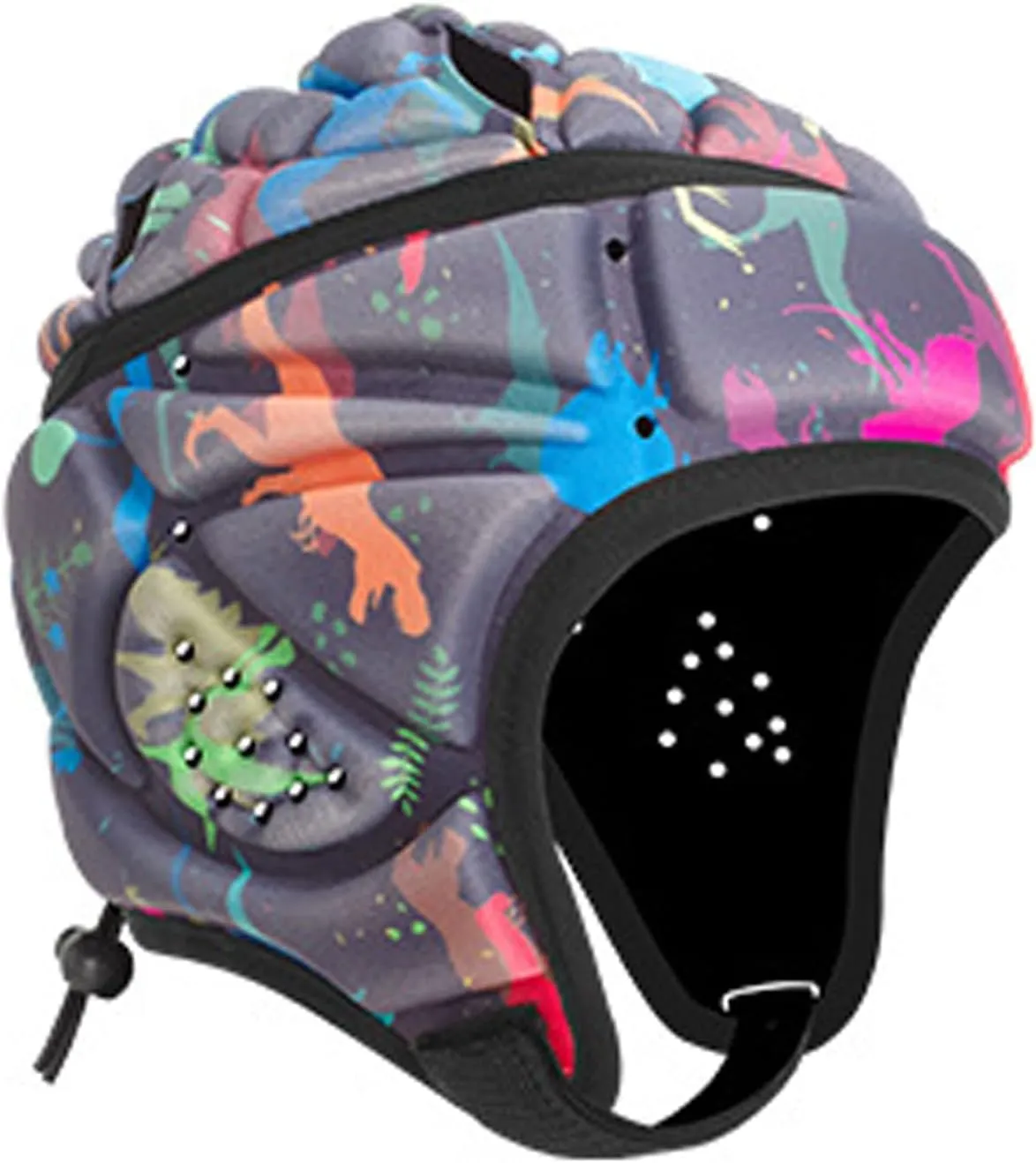 Rugby Helmet, Adjustable 7v7 Football Helmet for Kids Youth, Soft Padding Scrum Cap, Breathable Headgear for Flag Football, Brazilian jiu-Jitsu, Special Needs Helmet