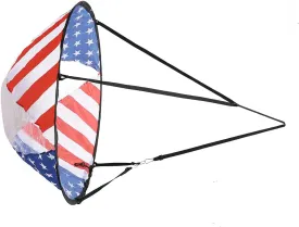 SaditY 42 Inch Foldable Boat Sail Sup Paddle Board, Downwind Sailing Canoe Stroke Paddle Rowing Flag Instant Popup for Kayaks, Canoes, Inflatable Boats, Paddle Board, Parent