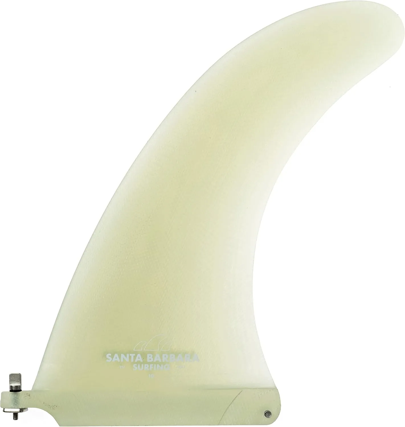 SBS 10" Premium Fiberglass Surf & SUP Fin - Free No Tool Fin Screw - 10 inch Center Fin for Longboard, Surfboard & Paddleboard
