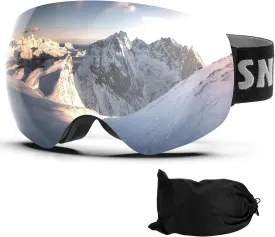 Ski Goggles Snowboard Goggles Adult, 100% UV Protection Anti-Fog Snow Goggles