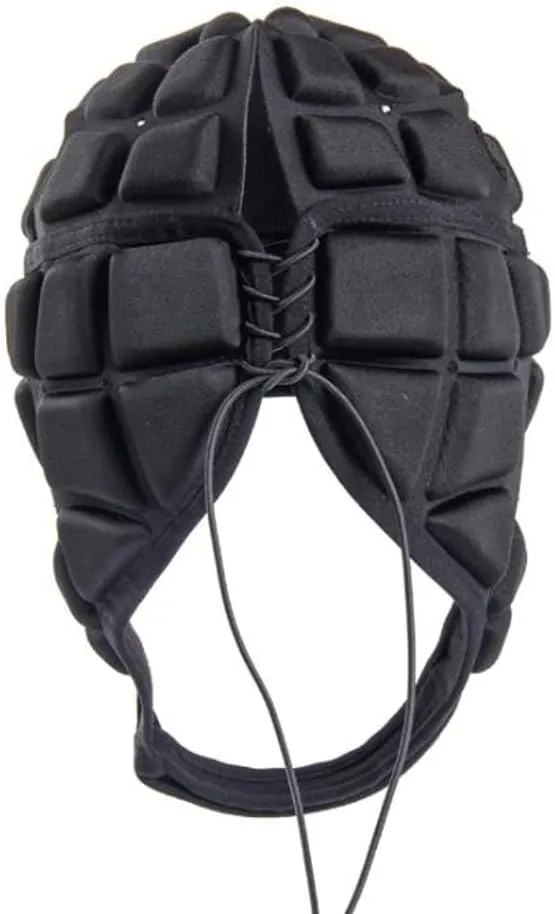 Soft Padded Headgear Flag Football Helmet Rugby Headguards Shell for Child Adult Shell Head Protector Scrum Cap Goalkeeper Adjustable Soccer Goalie Helmet Support for Kids