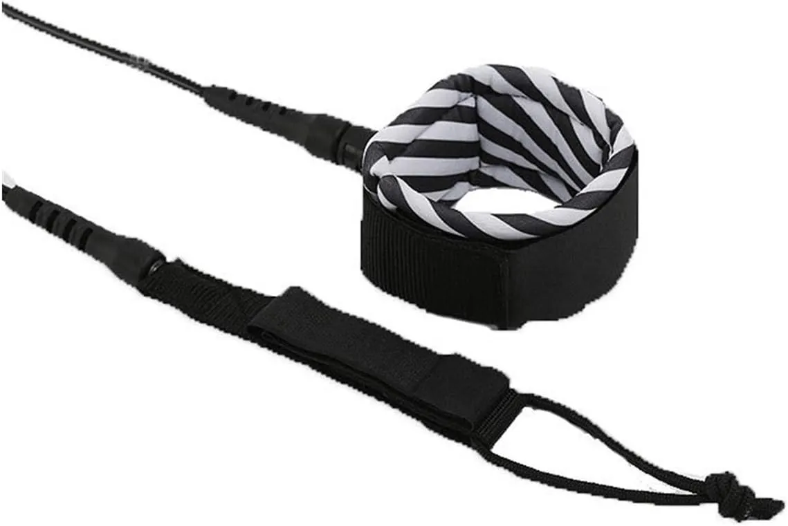 Surfboard Leash 6ft 8ft 10ft 12ft Elastic Strap Stretchable Safe Paddle Leash Coiled Ankle Stand Up Raft Traction Surfing Accessory(10ft)