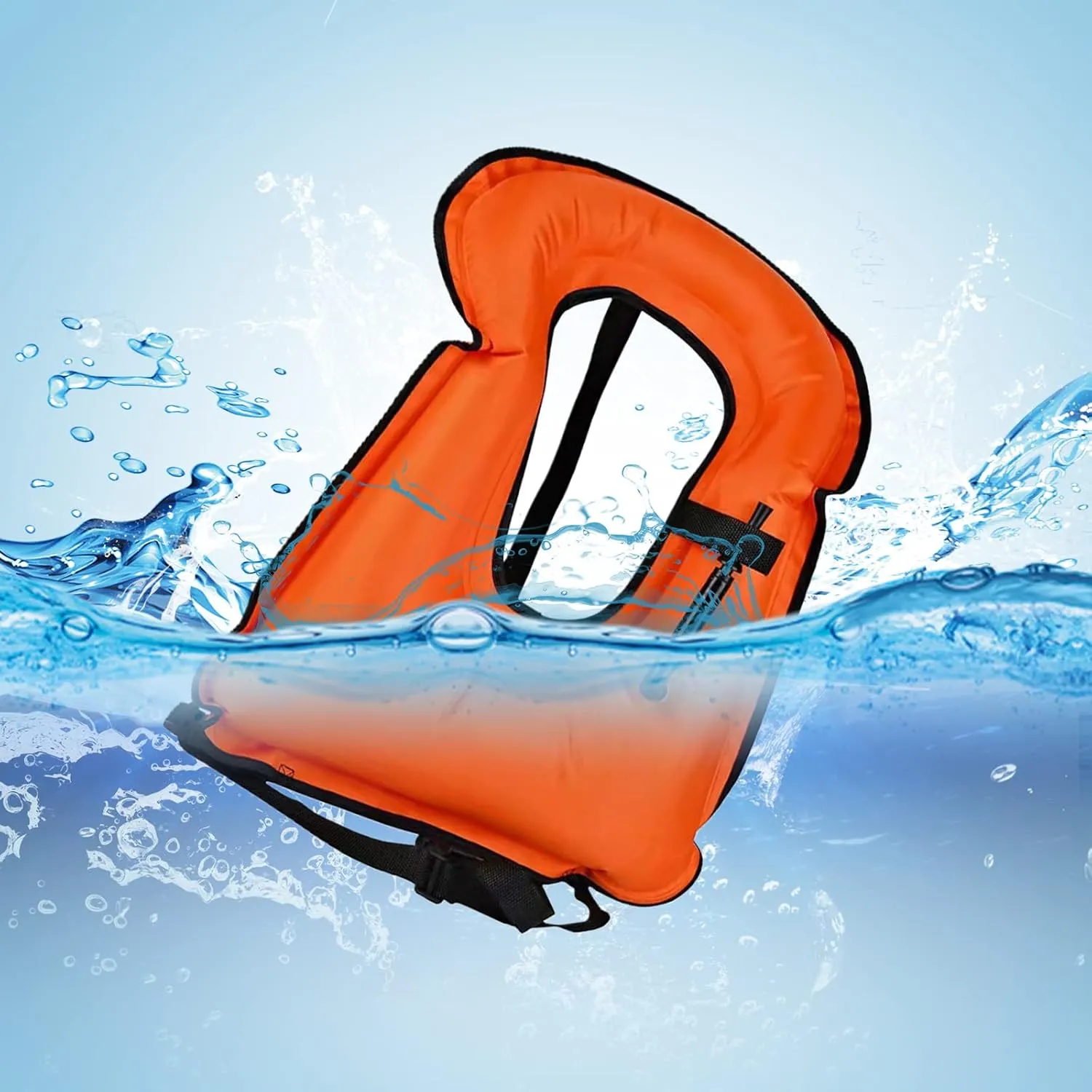 Swim Vest for Adults,Inflatable Buoyancy Vests-Portable Snorkel Vest for Diving Surfing Swimming Outdoor Water Sports