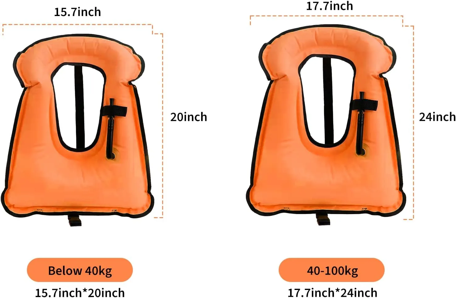 Swim Vest for Adults,Inflatable Buoyancy Vests-Portable Snorkel Vest for Diving Surfing Swimming Outdoor Water Sports