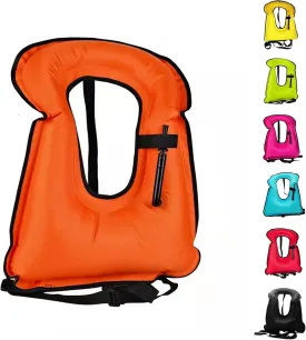 Swim Vest for Adults,Inflatable Buoyancy Vests-Portable Snorkel Vest for Diving Surfing Swimming Outdoor Water Sports