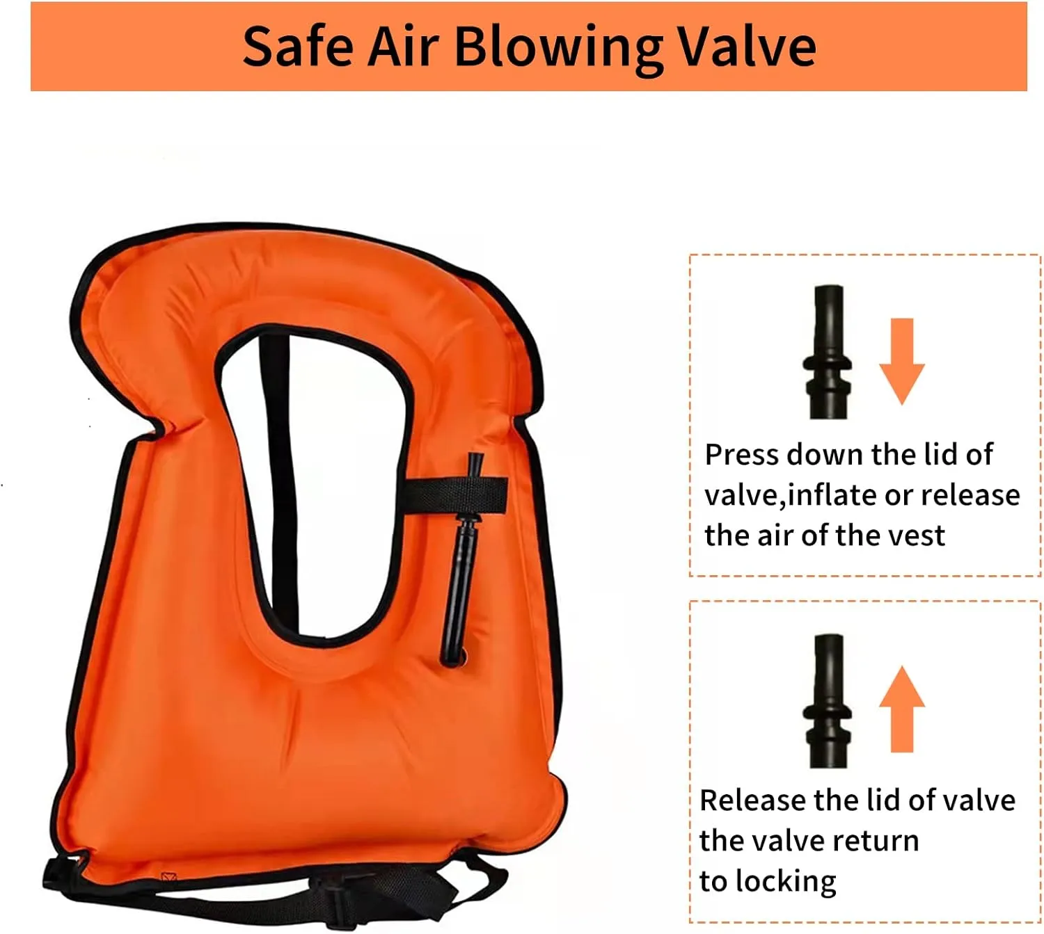 Swim Vest for Adults,Inflatable Buoyancy Vests-Portable Snorkel Vest for Diving Surfing Swimming Outdoor Water Sports