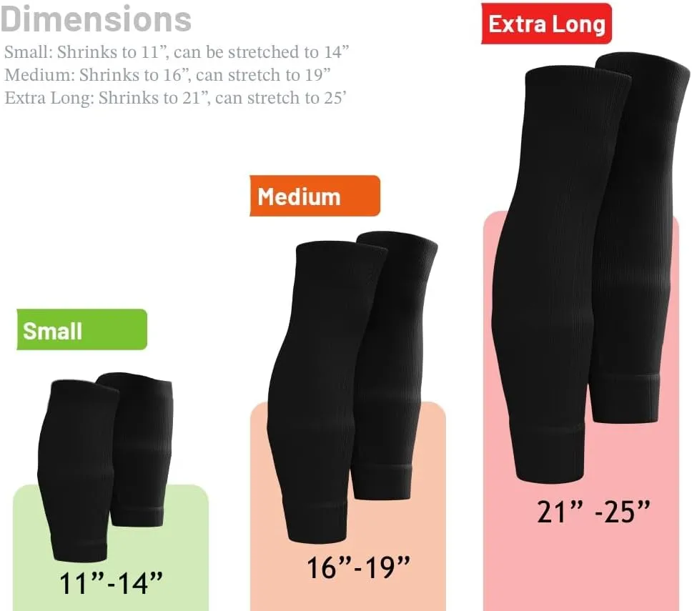 Tekkerz leg sleeve over 20 color variations compatible with grip socks for soccer, football, hockey, rugby athletic socks