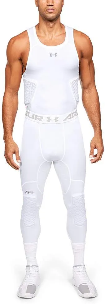 Under Armour Men's Full Length Basketball Tights, Padded Knee Protection, Adult Sizes