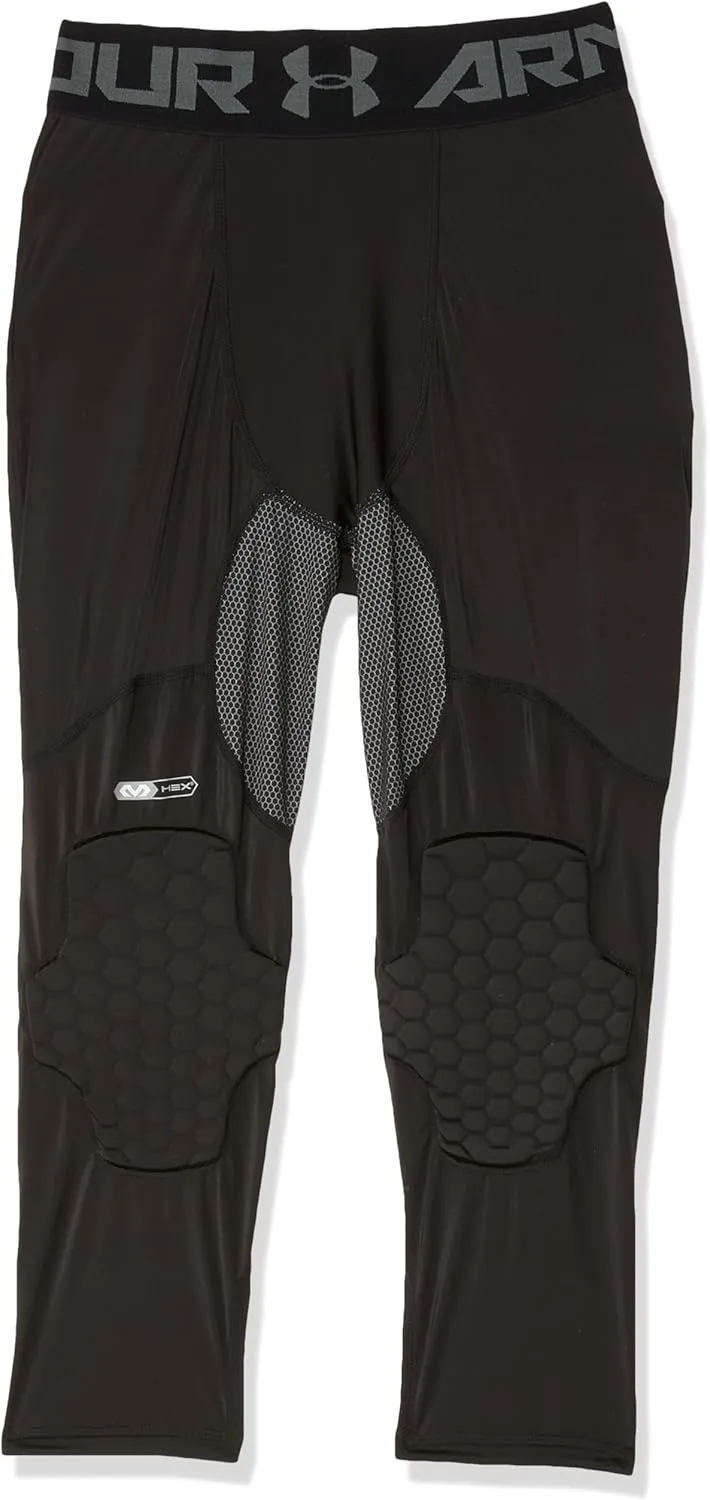 Under Armour Men's Full Length Basketball Tights, Padded Knee Protection, Adult Sizes