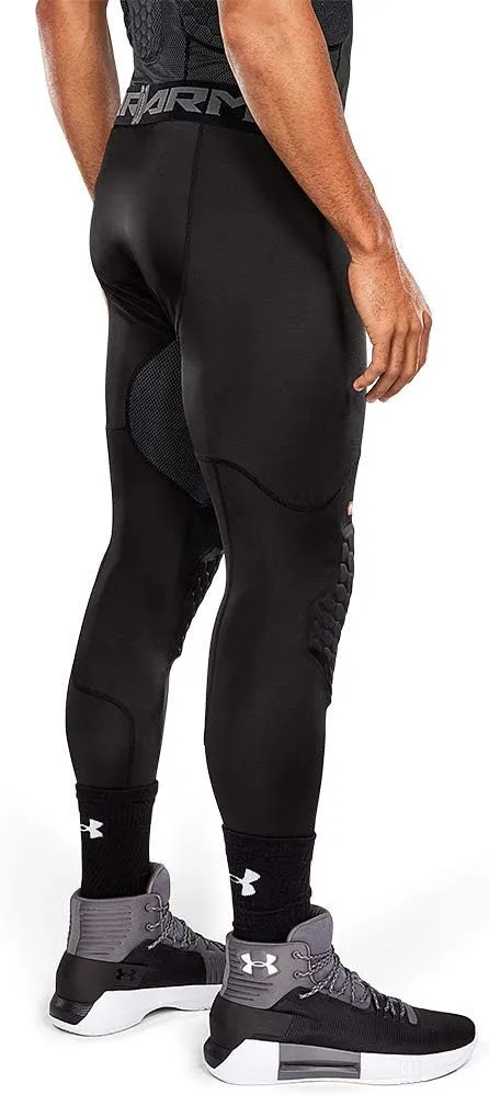 Under Armour Men's Full Length Basketball Tights, Padded Knee Protection, Adult Sizes