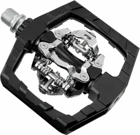 Venzo Click'R Compatible with Shimano SPD Mountain Bike Sealed Pedals with Cleats - Dual Platform Clipless Pedals for Mountain Bike - Easy Clip in & Out