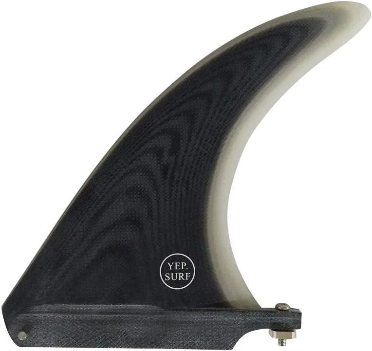 YEP.SURF Classic Surfboard Center Single Fin Multiple Colour Fiberglass Surfboard Fin - 7 Inch - 10.25 Inch